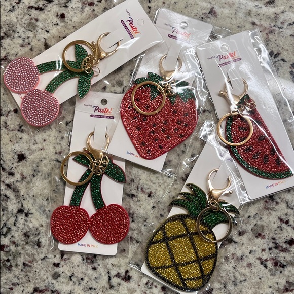 Accessories - Fruit Bag Charms Key Fobs NWT - Your Choice of 1